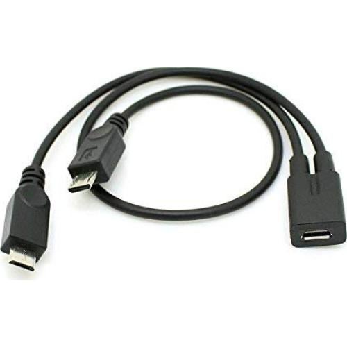 Cable Divisor Y Micro USB 1 a 2 CY 20.5 cm Carga Doble