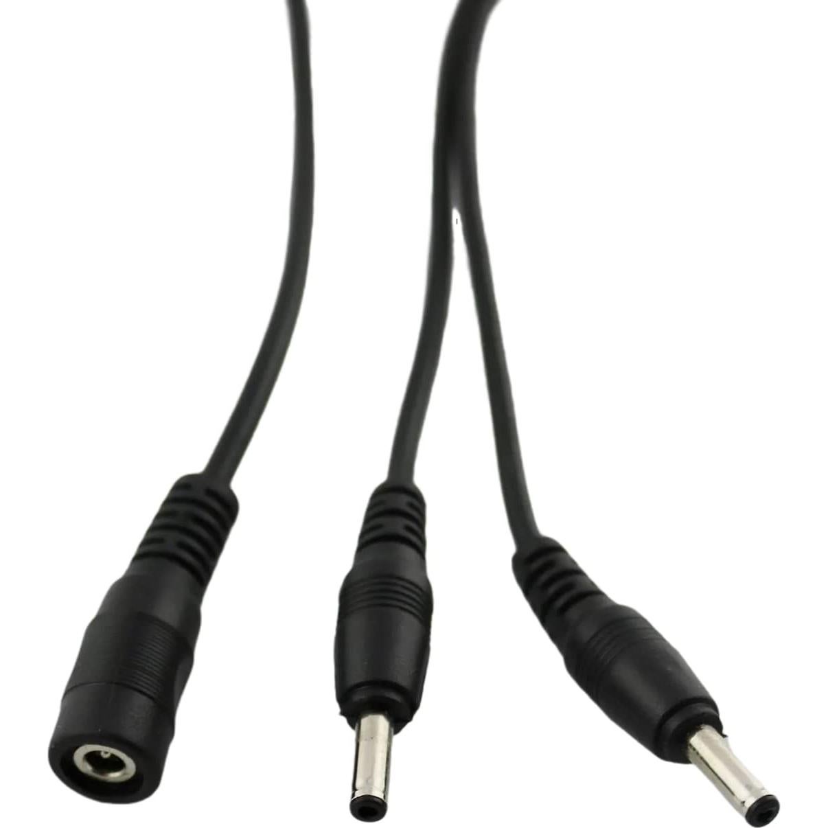 Cable Divisor de Energía DC 3.5mm x 1.35mm 2 Pcs 1 Hembra a 2 Machos