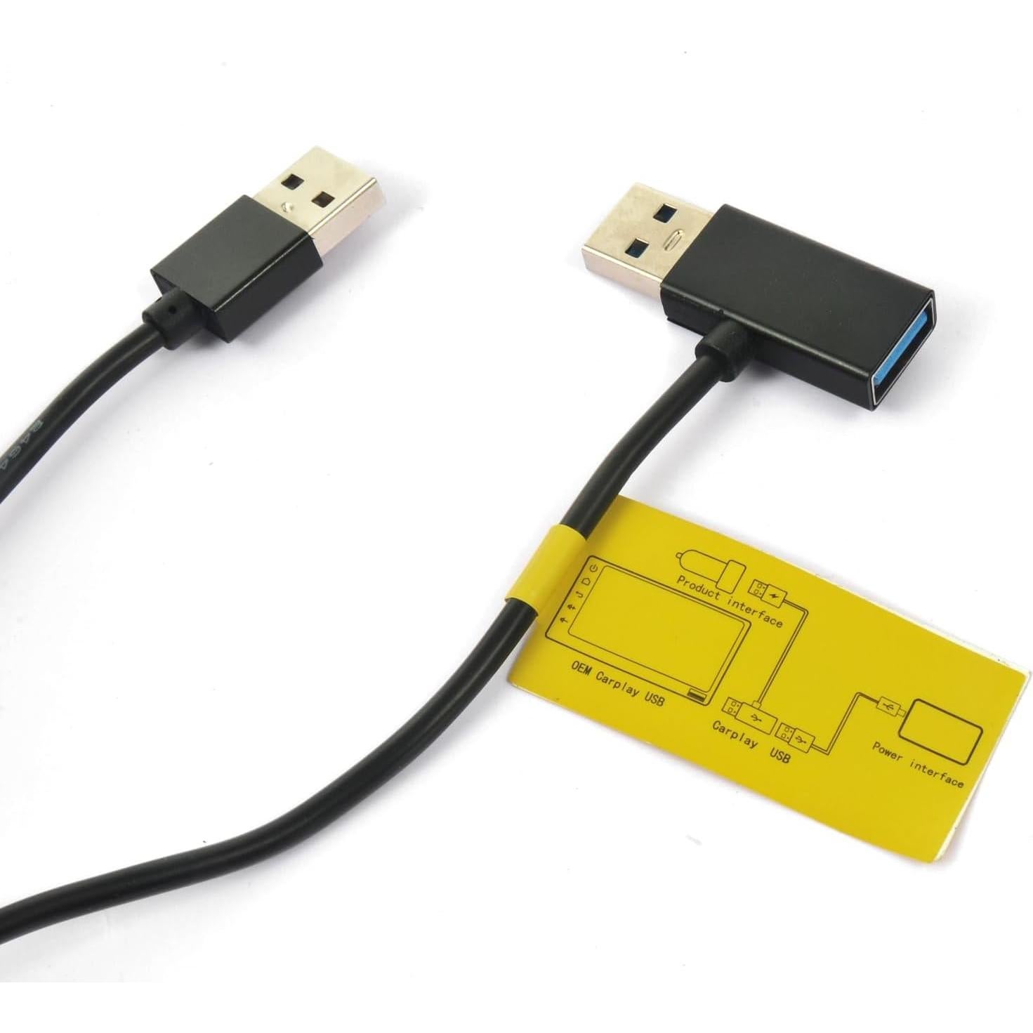 Adaptador USB Y para Android Auto y Carplay Flgocexs 50 cm