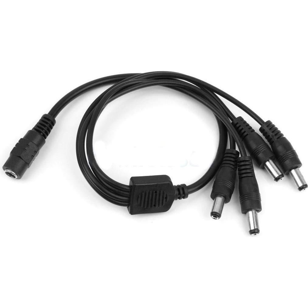 Paquete de 3 adaptadores divisor de energía 1 hembra a 4 machos DC