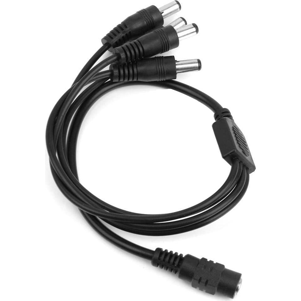 Paquete de 3 adaptadores divisor de energía 1 hembra a 4 machos DC