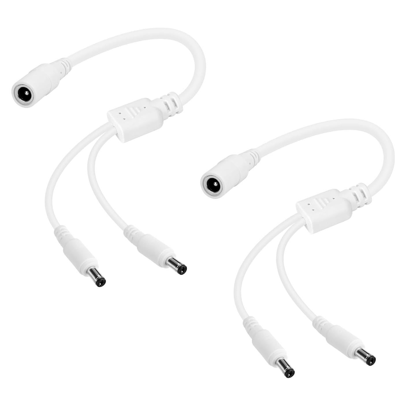 Adaptador Divisor Y 12V DC Lamroyce 1 Hembra a 2 Machos 2 Piezas