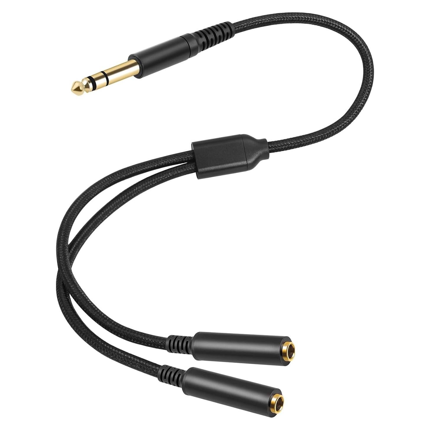 Cable Divisor Estéreo 1FT Lrbners 6.35mm Macho a Doble Hembra