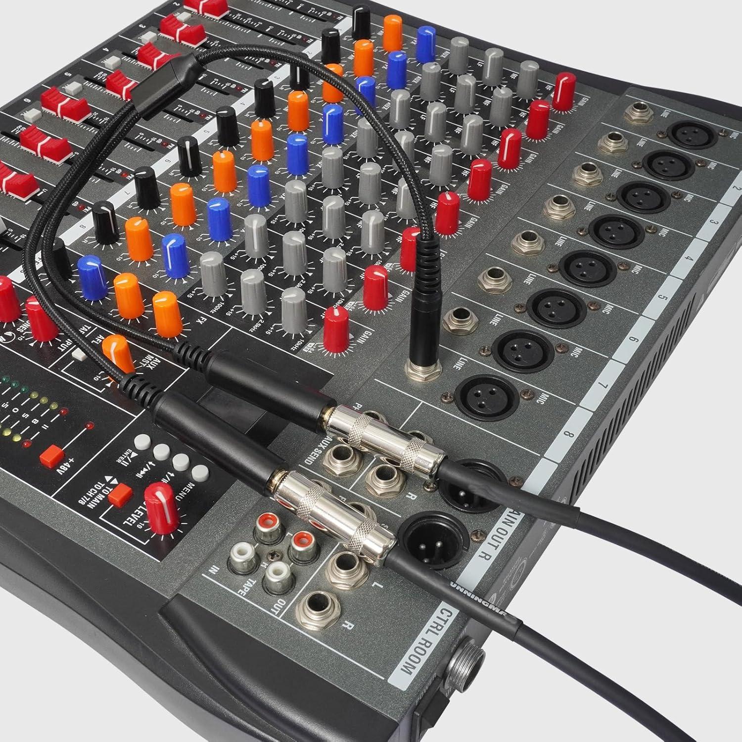 Cable Divisor Estéreo 1FT Lrbners 6.35mm Macho a Doble Hembra