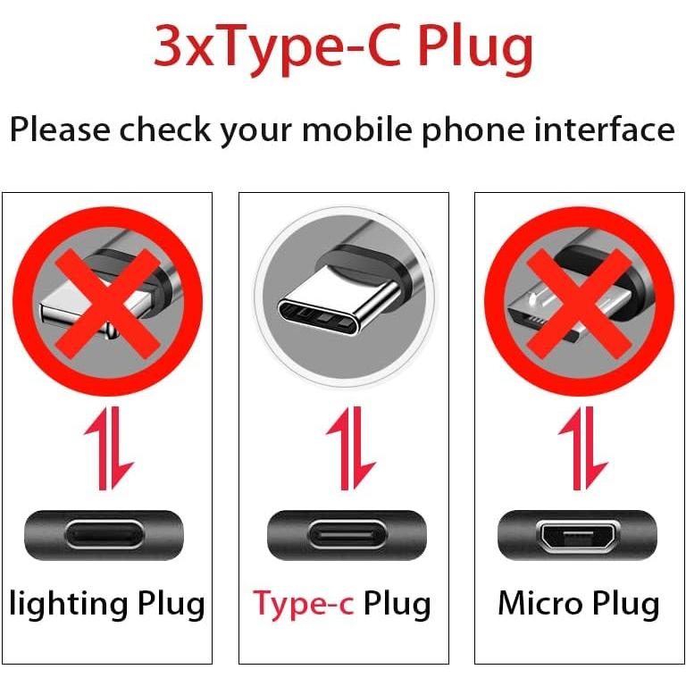 Cable Divisor USB C 3 en 1 GELRHONR 1.2M Carga Rápida 5A