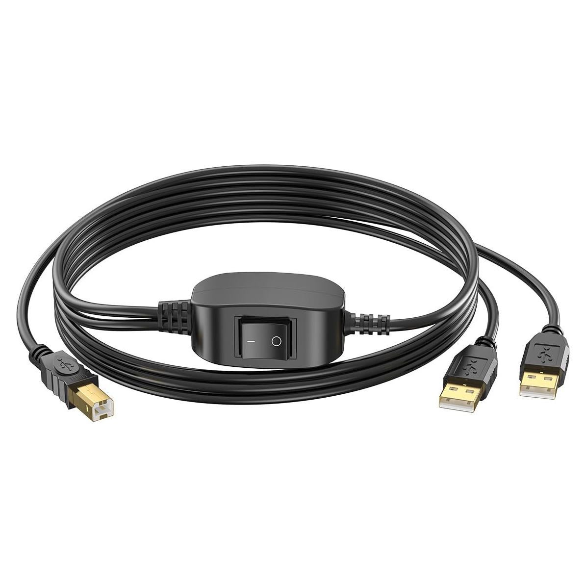 Cable de impresora USB 2 en 1 LBSC 1.5m A a B macho macho