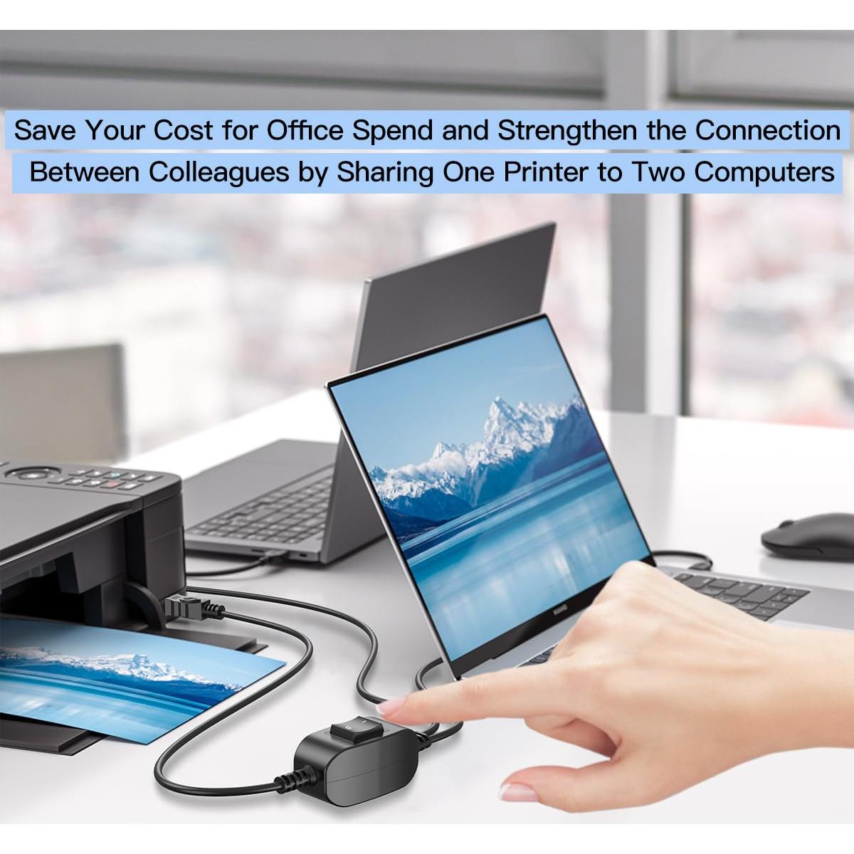 Cable de impresora USB 2 en 1 LBSC 1.5m A a B macho macho