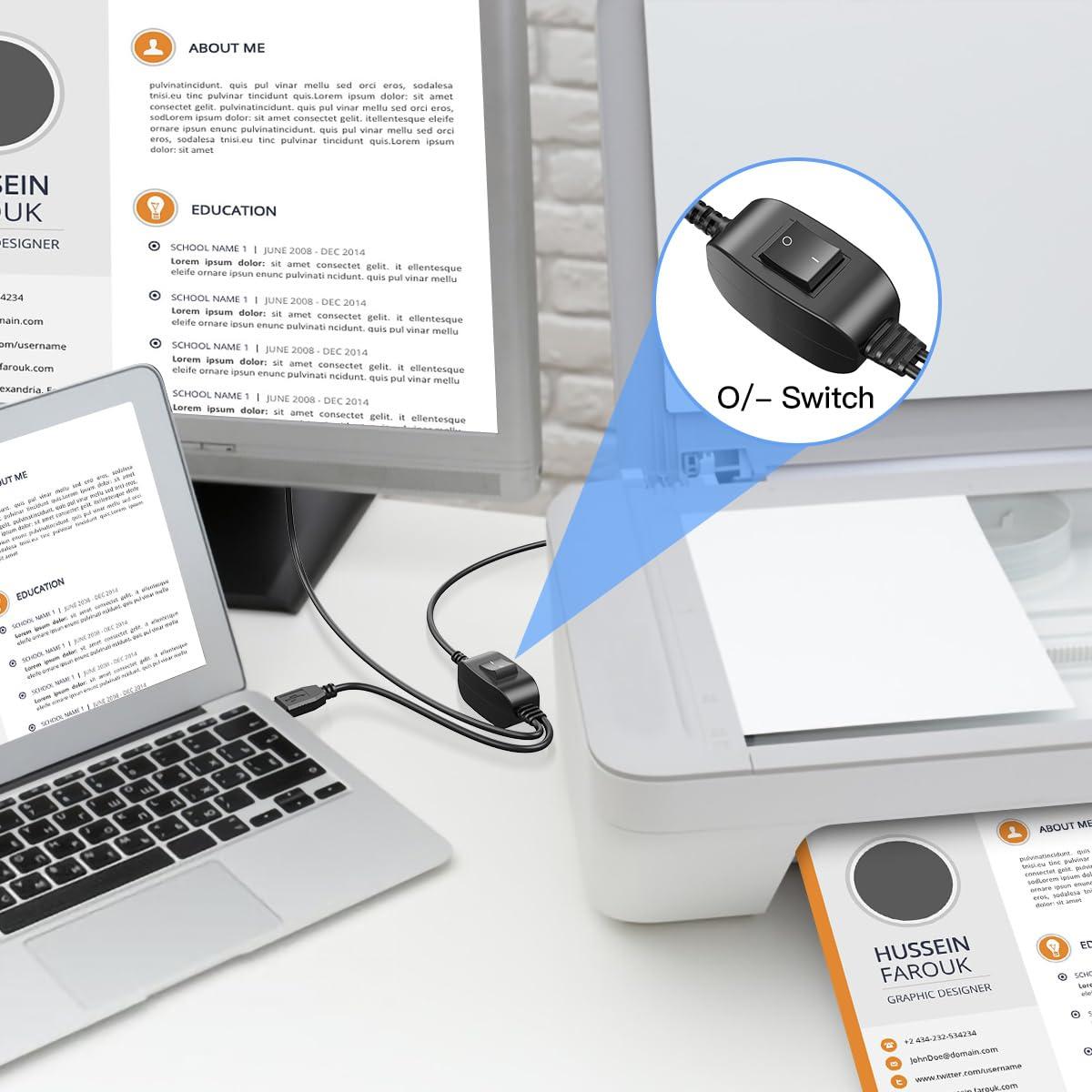 Cable de impresora USB 2 en 1 LBSC 1.5m A a B macho macho