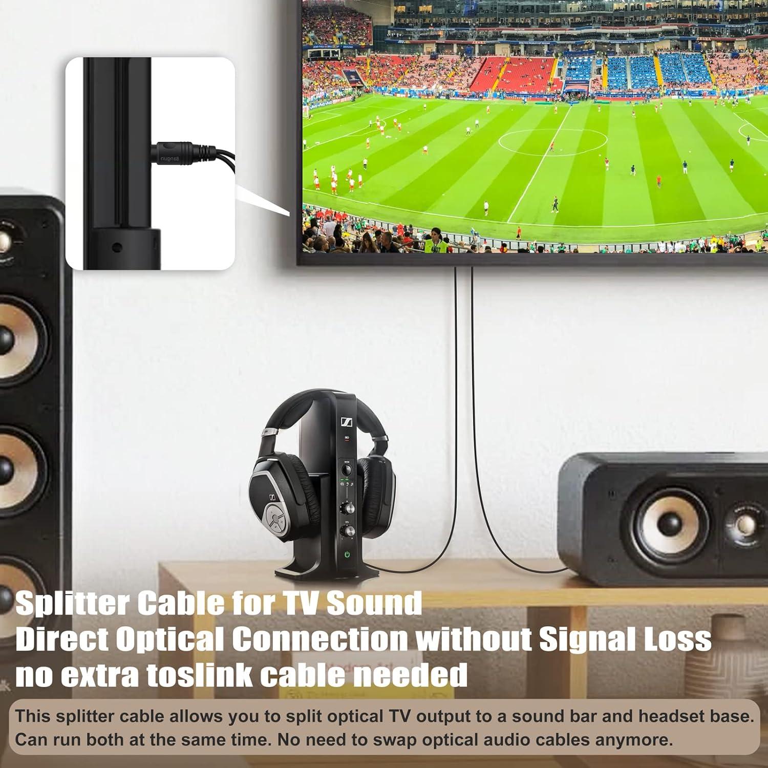 Cable Divisor de Audio Óptico Bangun 0.91m 1x2 Toslink