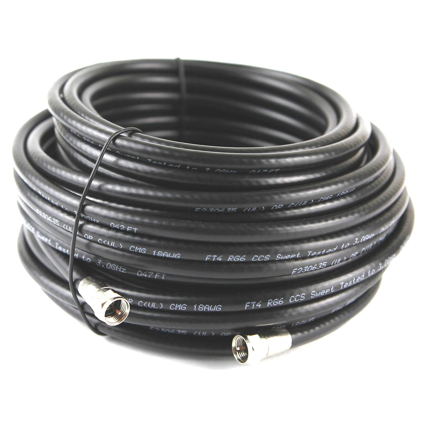 Cable coaxial RG-6 KUNOVA 7.62 m para internet y TV satelital