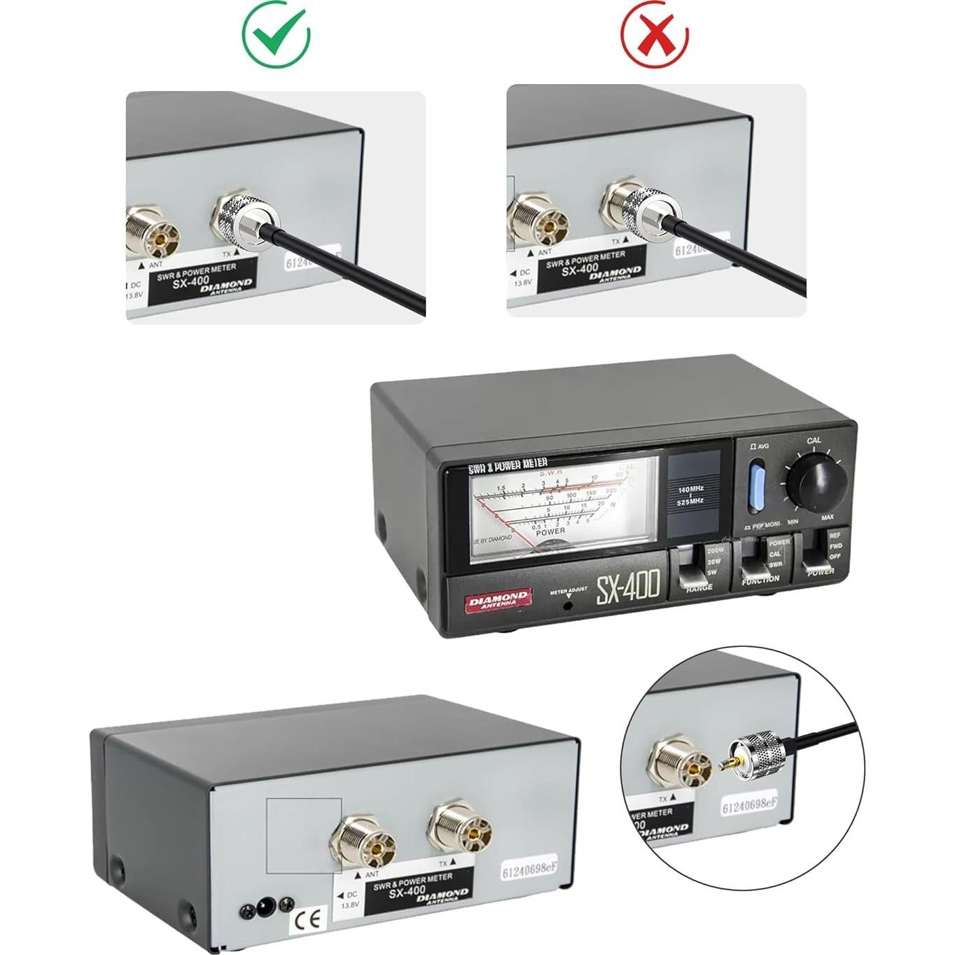 Cable Coaxial RG58 15.24M Foboiu UHF PL259 50 Ohm