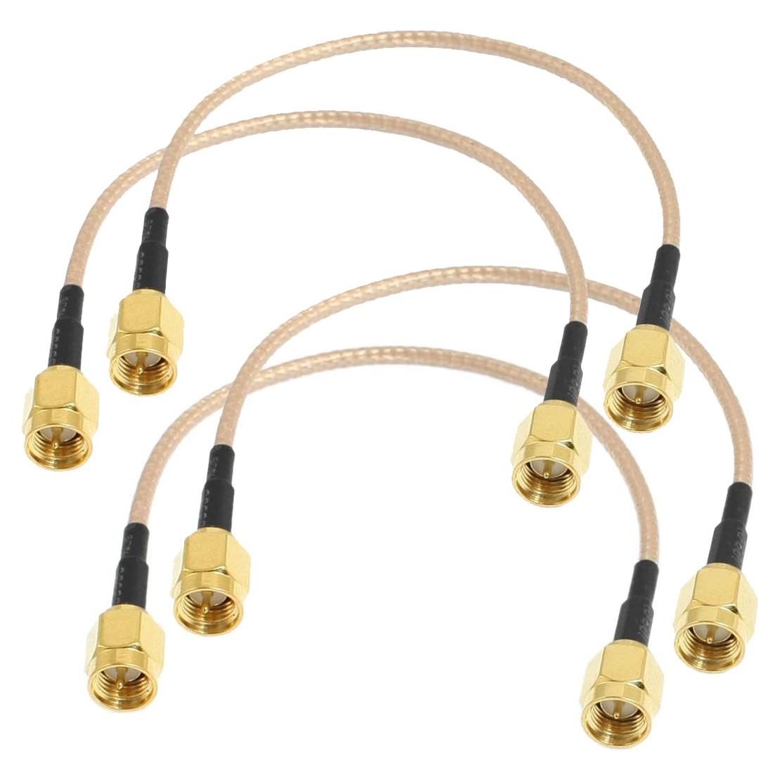 Cable Coaxial SMA Macho a SMA Macho 15 cm RG316 - Paquete de 4