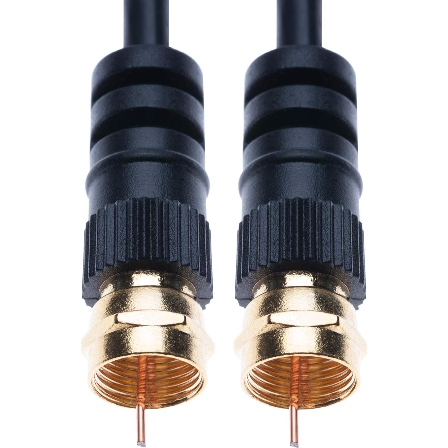 Cable Coaxial Keple 1.52 m Negro F-F para TV y Antena
