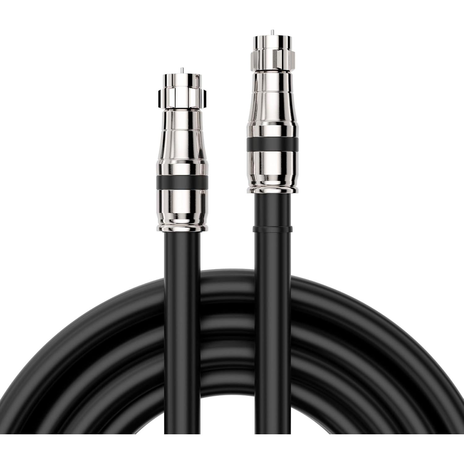 Cable Coaxial EL CIMPLE CO 7.5m RG11 Doble Blindaje Negro