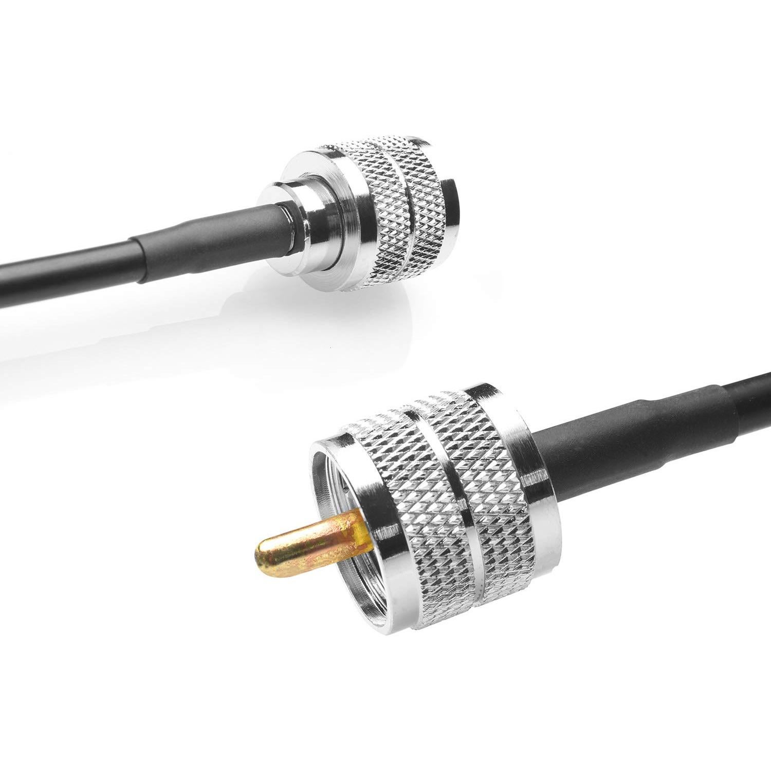 Cable Coaxial RG58 1M PL-259 Macho a Macho 50 Ohm