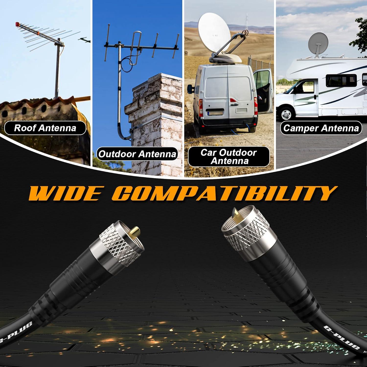 Cable Coaxial RG8X G-PLUG 1.83M 50 Ohm Doble Blindaje PVC