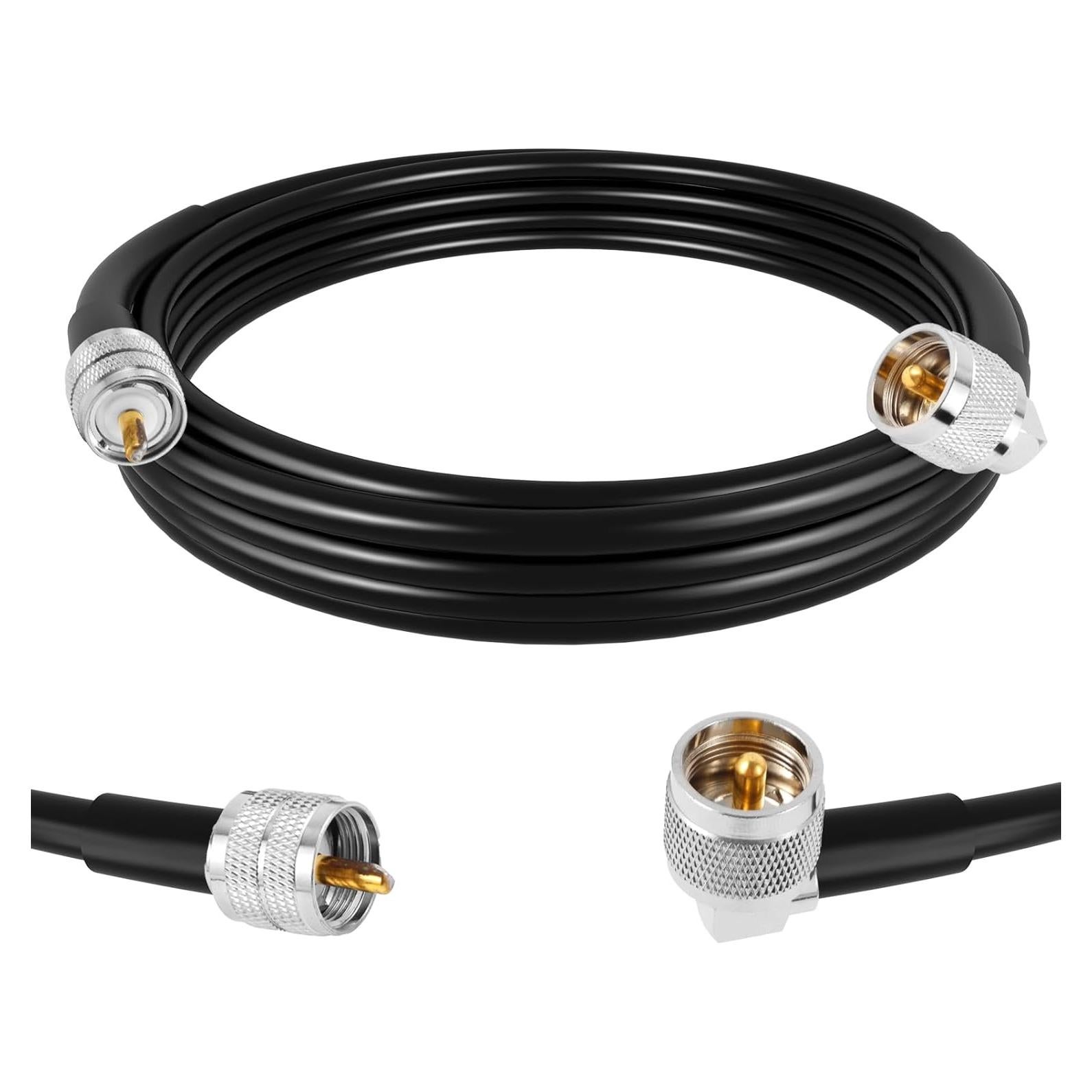 Cable Coaxial RG58 3m UHF Macho a Macho PL259 Baja Pérdida