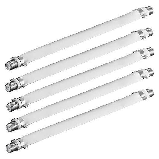 Cable Coaxial Plano RG6 Tipo F para Ventanas y Puertas - 5 Piezas