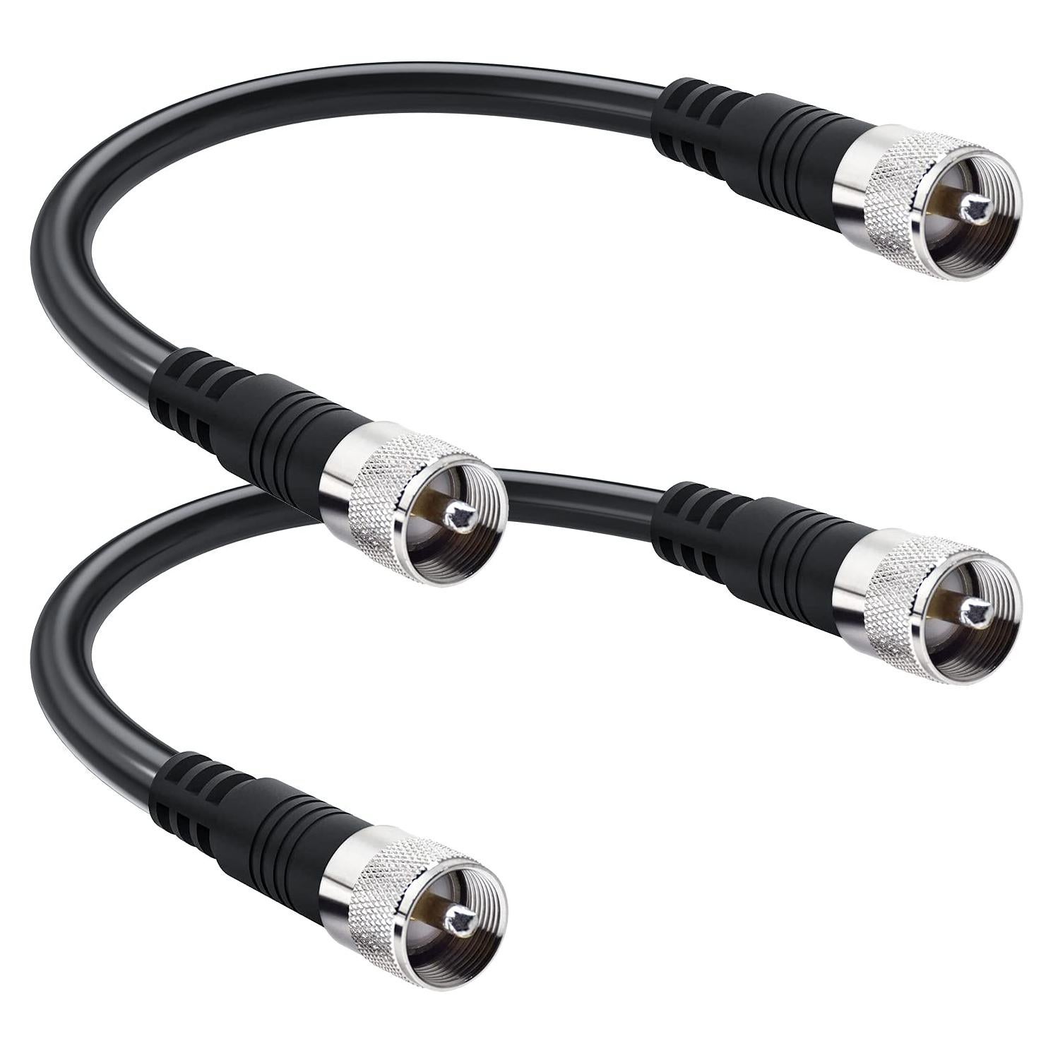 Cable Coaxial RG8x 0.3m PL259 - Paquete de 2 - RFAdapter