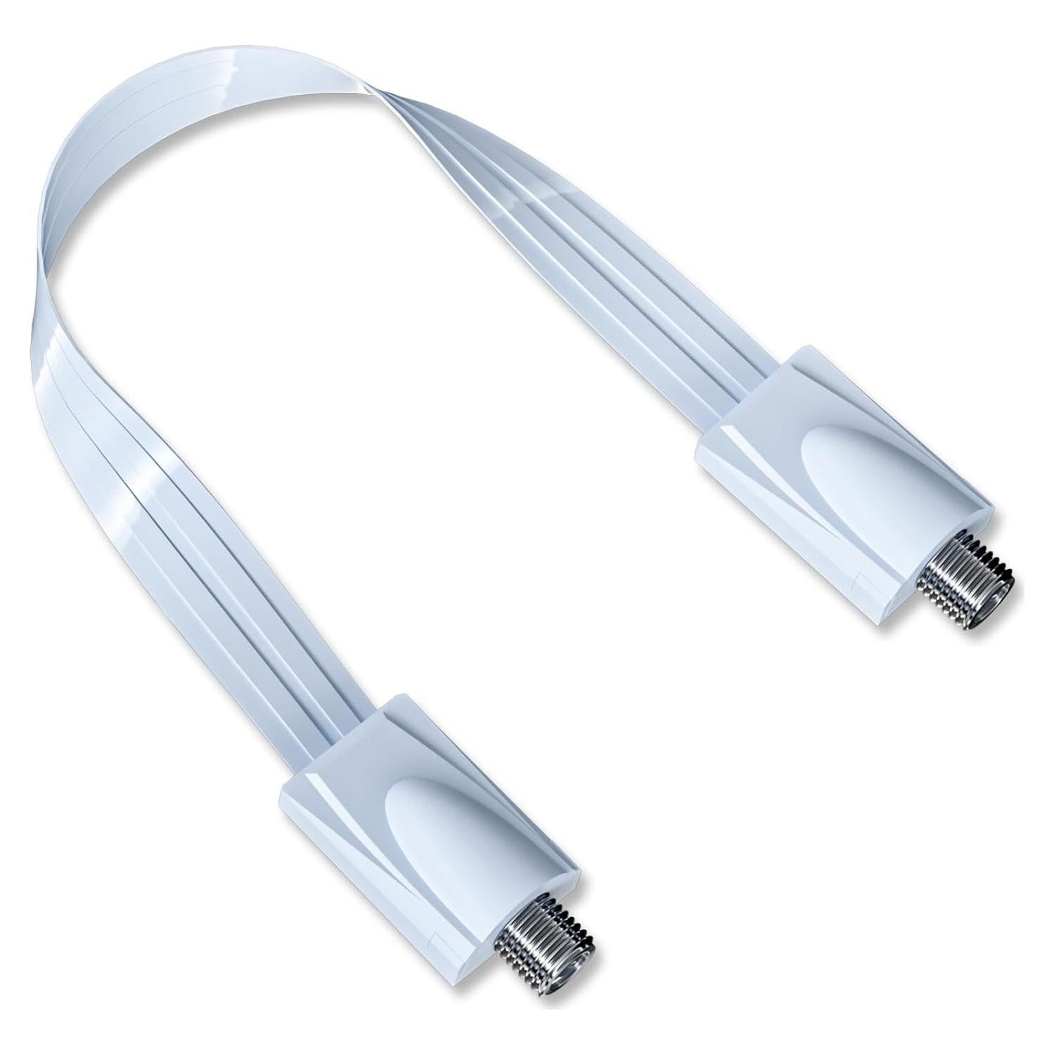 Cable Coaxial Ultra Plano Goupchn RG6 Hembrado 26cm Blanco