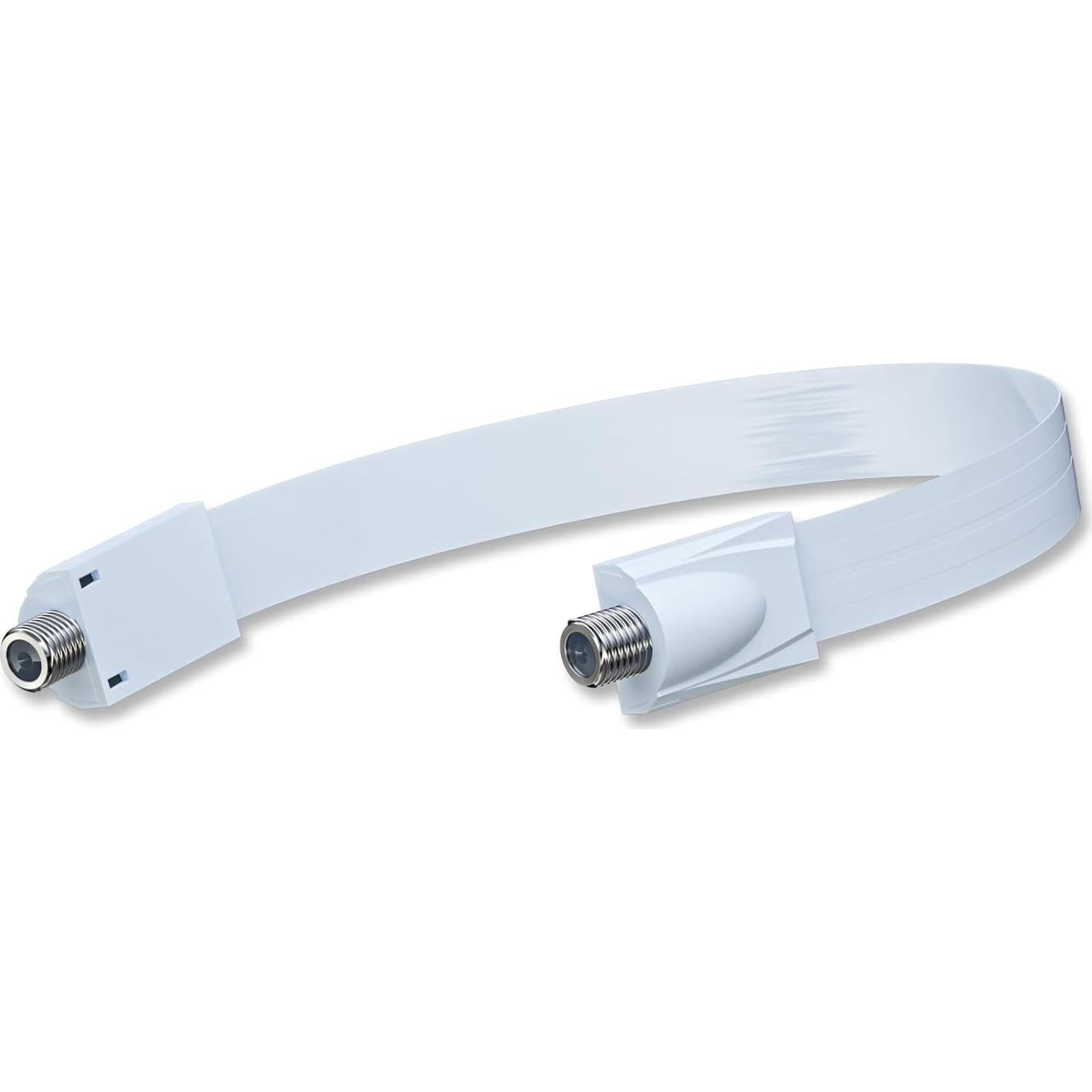 Cable Coaxial Ultra Plano Goupchn RG6 Hembrado 26cm Blanco