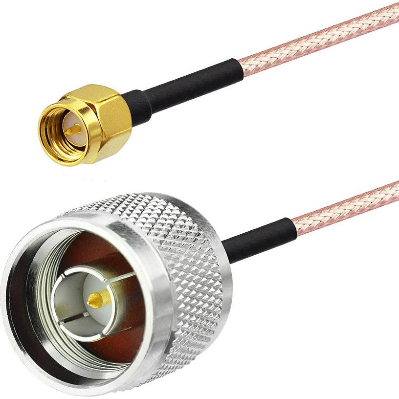 Cable Coaxial SMA Macho a N Macho 50cm + Kit Adaptadores