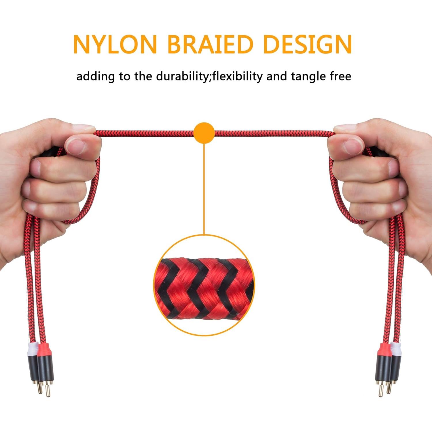 Cable RCA 2RCA Macho a 2RCA Macho 1M Jelly Tang Audio Estéreo