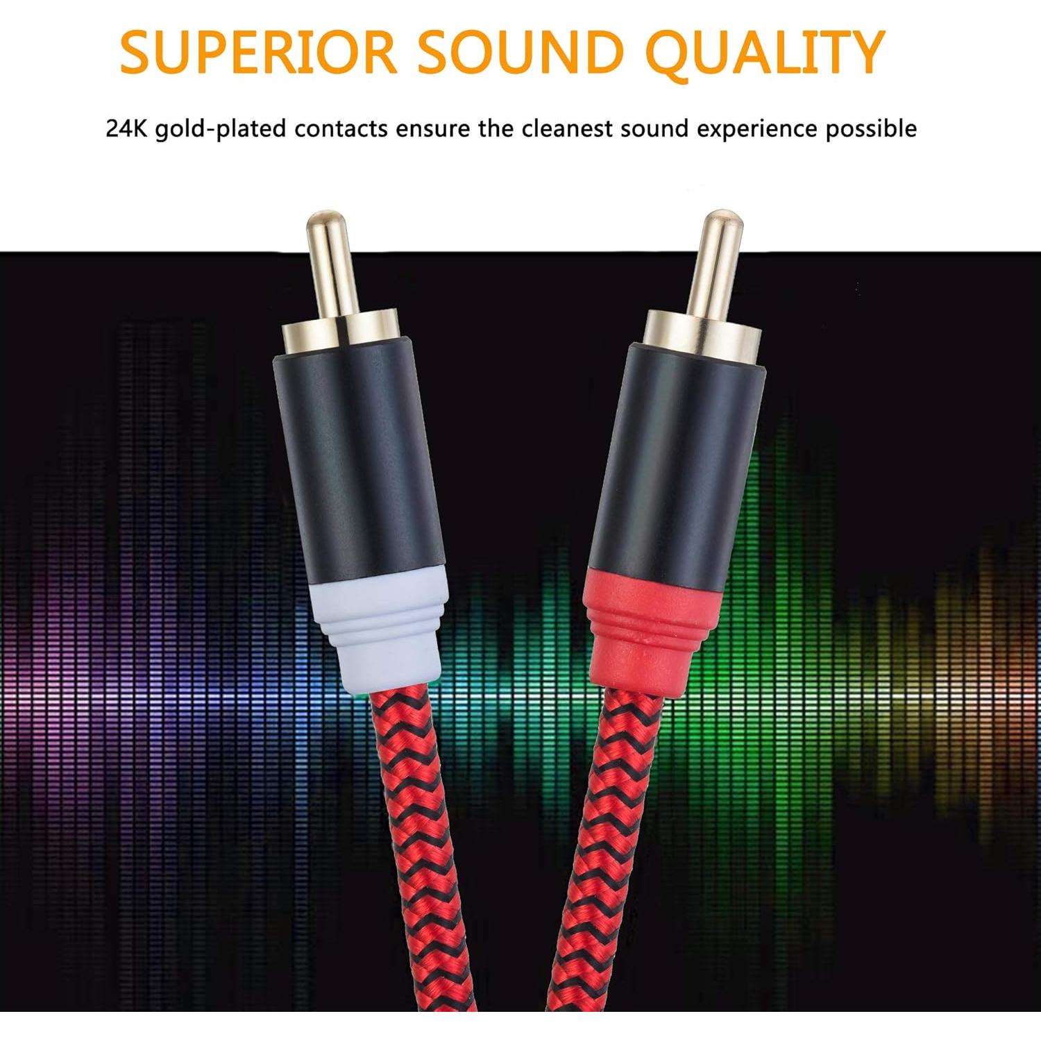 Cable RCA 2RCA Macho a 2RCA Macho 1M Jelly Tang Audio Estéreo