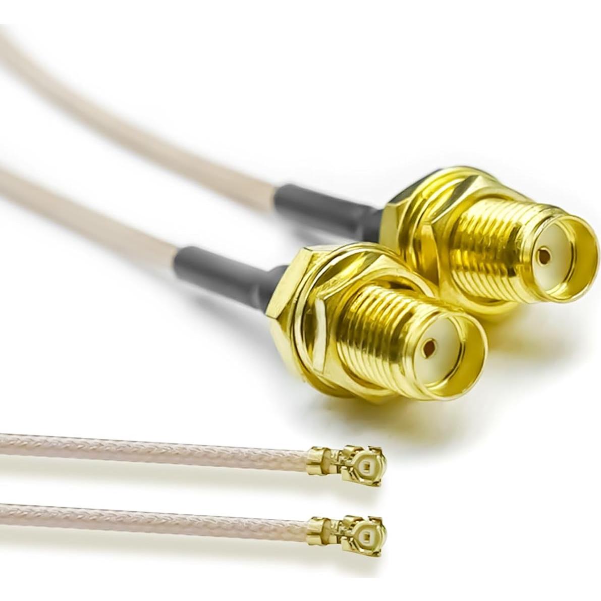 5 Cables Coaxiales RG178 SMA Hembra a UFL 10cm Ahoaepy