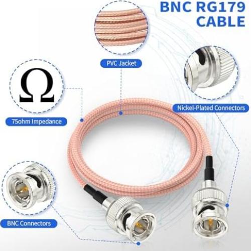 Cable SDI Superbat RG179 30cm BNC Macho 75 Ohm HD 1080p