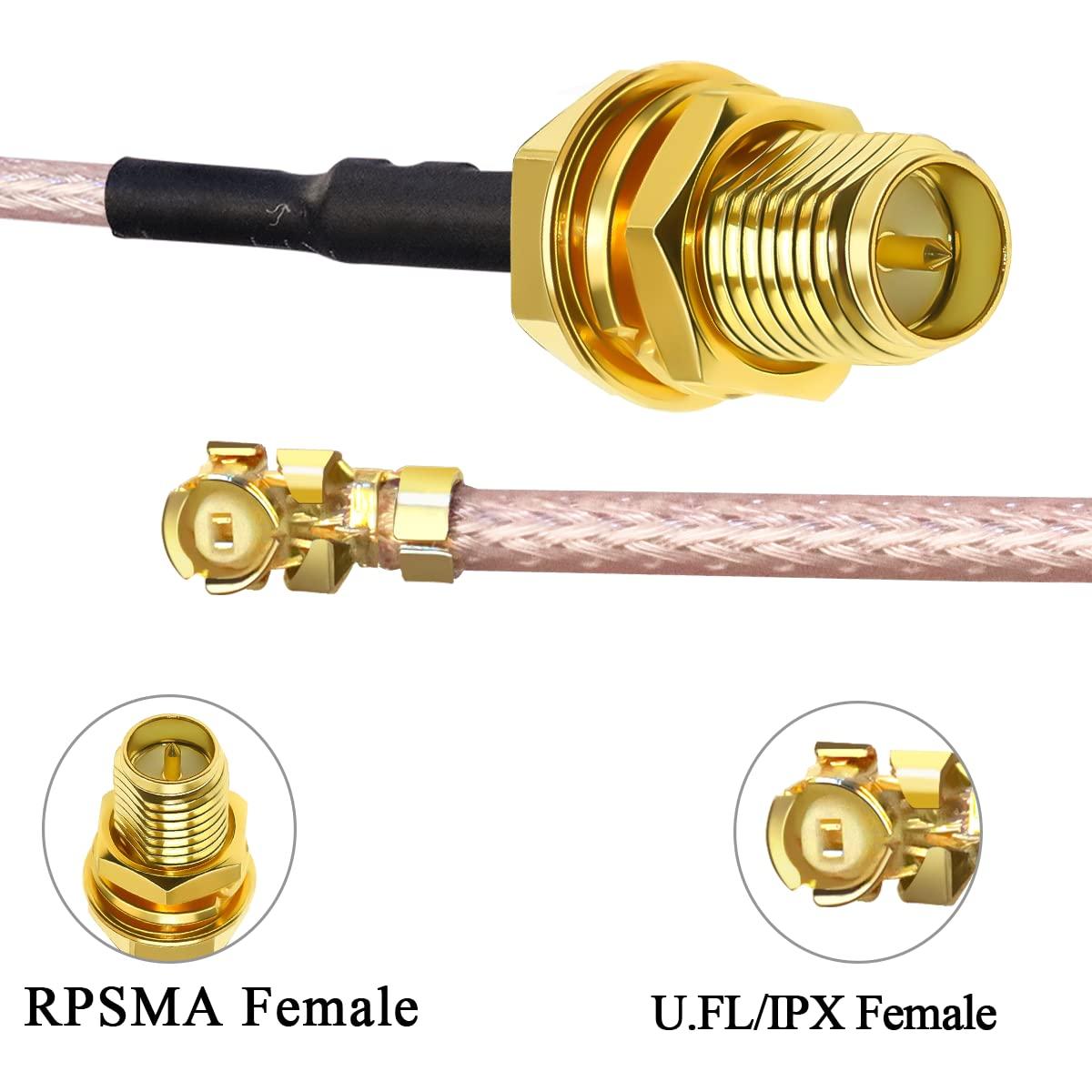Cable Coaxial RP-SMA a U.FL Tuolnk 20cm 5 Piezas