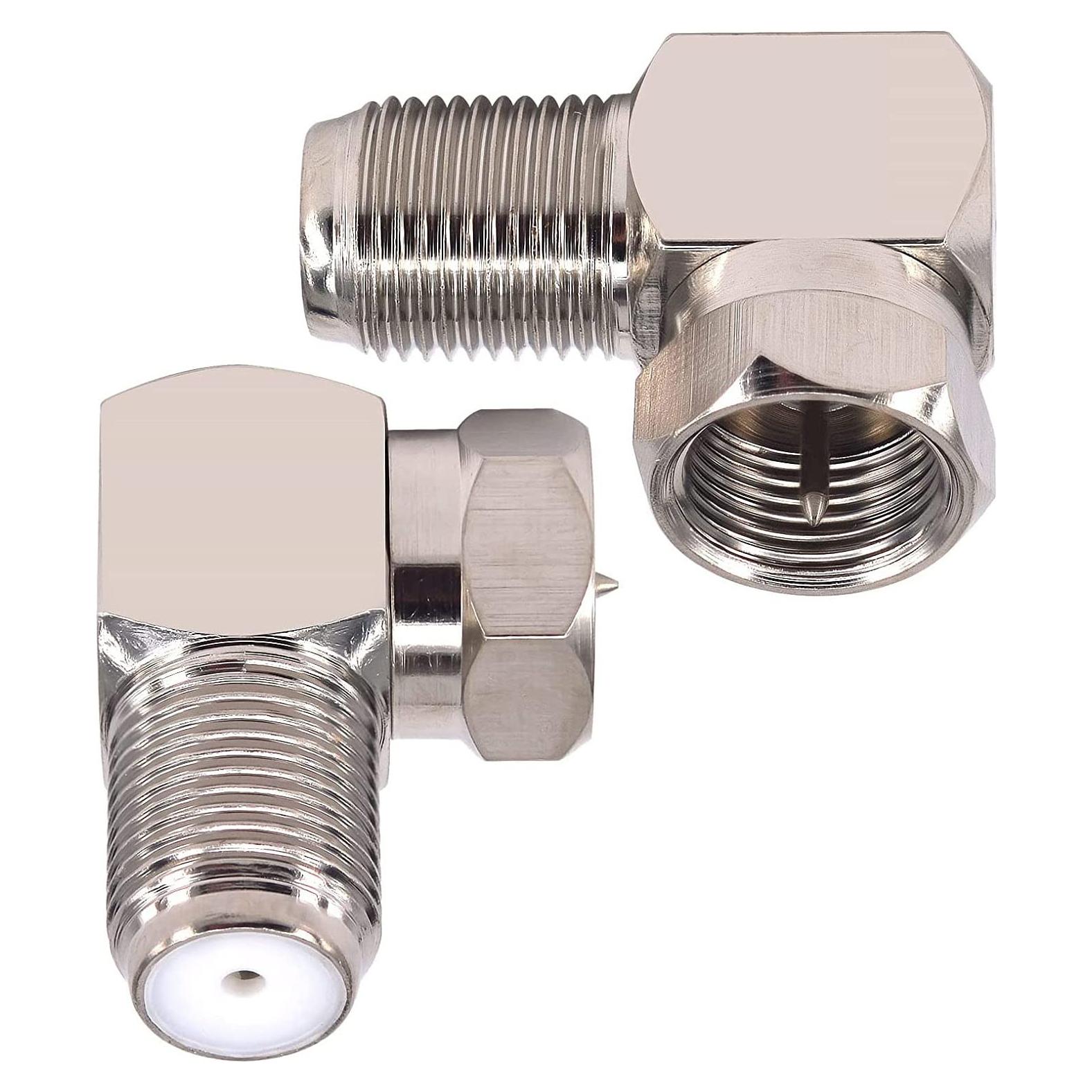 Conector Coaxial Tipo F en Ángulo Recto QDiShi - 2 Pcs