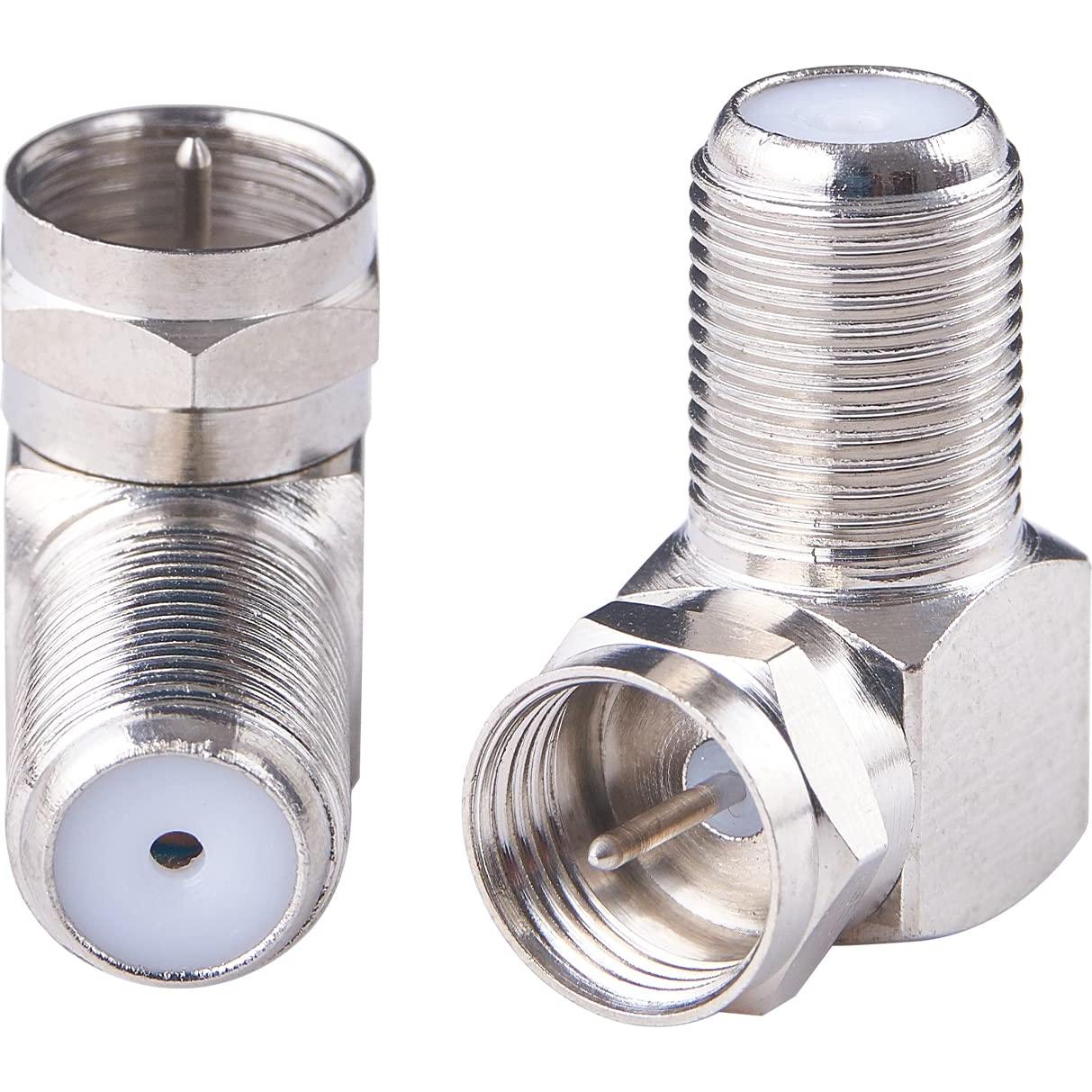 Conector Coaxial Tipo F en Ángulo Recto QDiShi - 2 Pcs