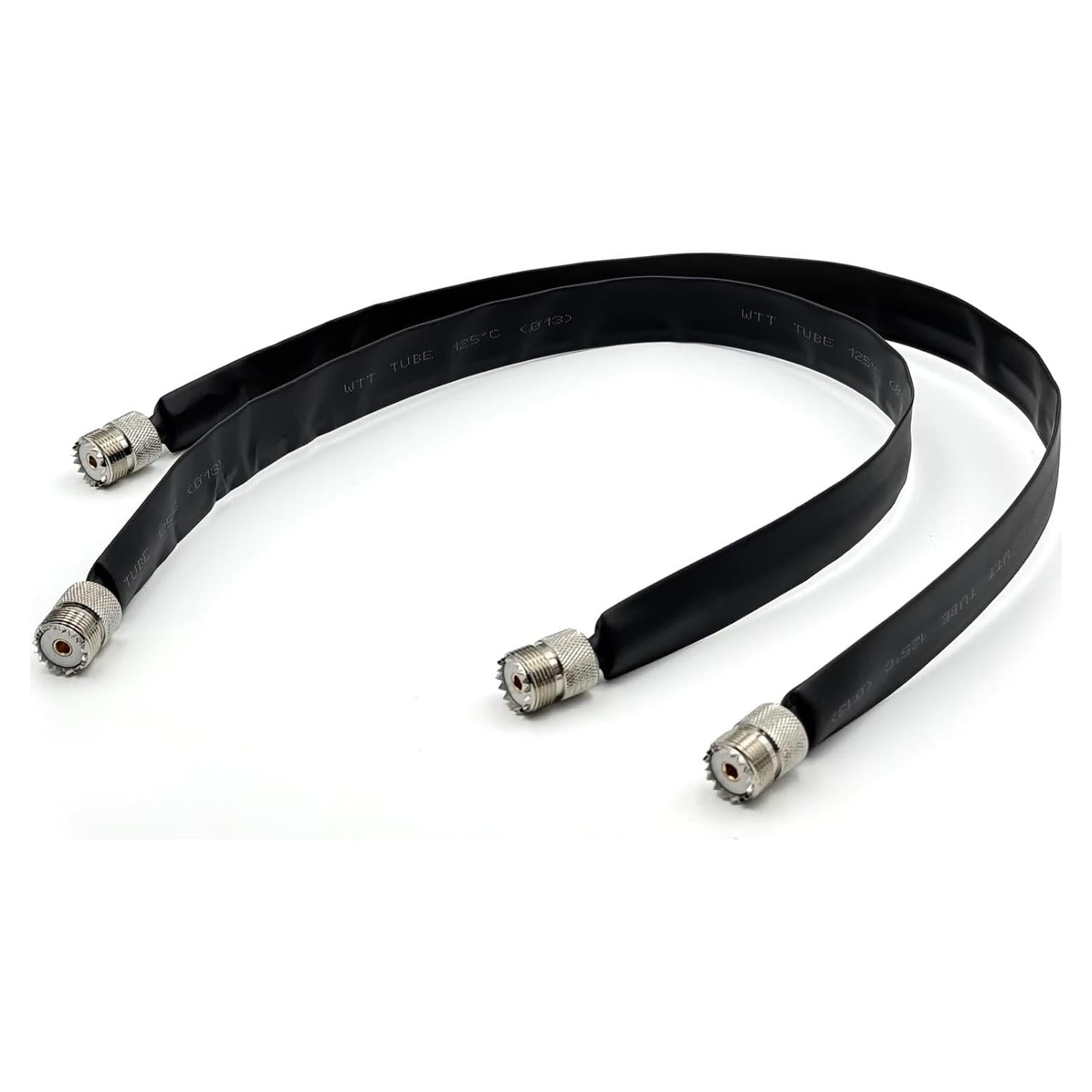 Paquete de 2 Cables Coaxiales Planos 50 Ohm OKQX 50 cm