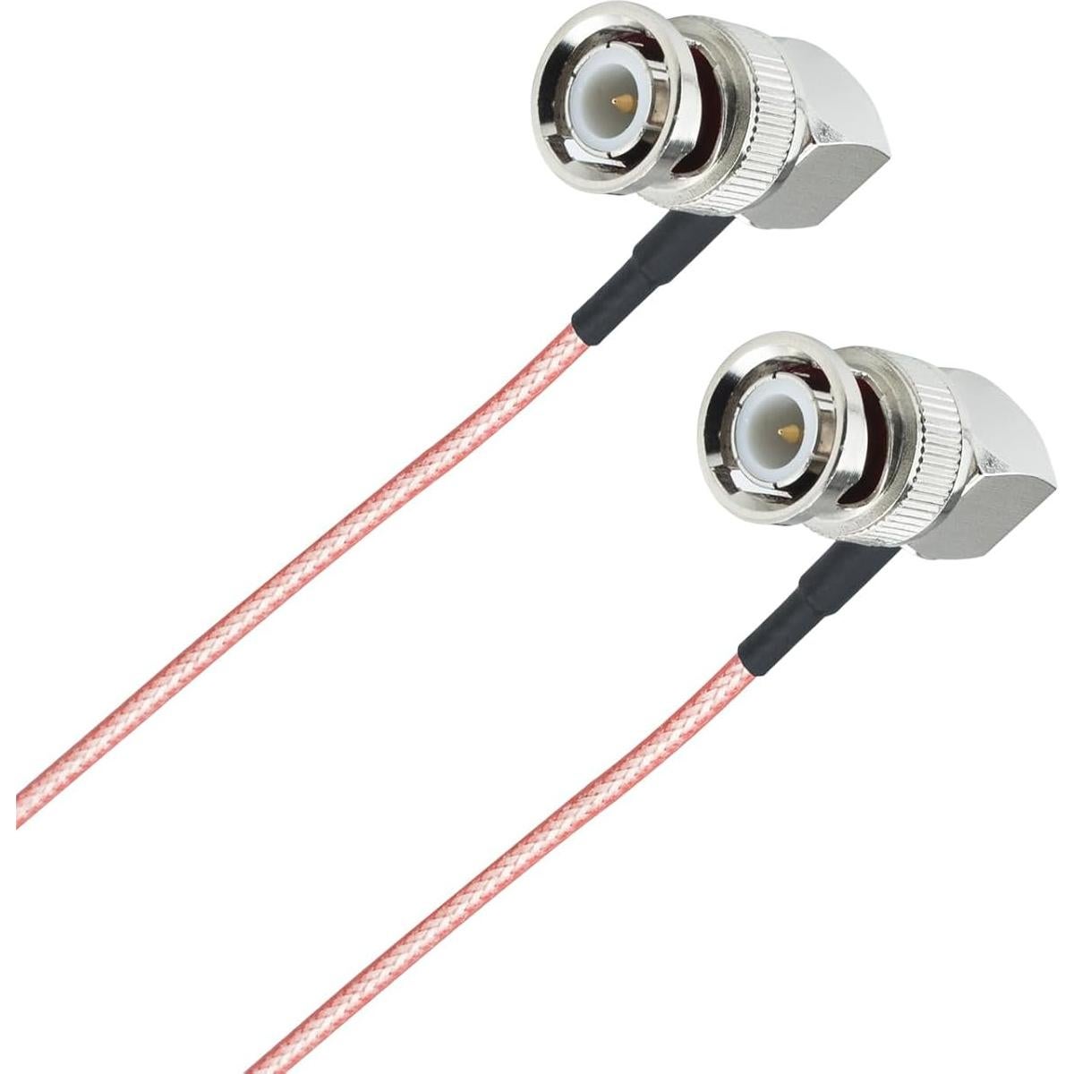 Cable adaptador BNC macho ángulo recto 15cm RG316 - 2 paquetes