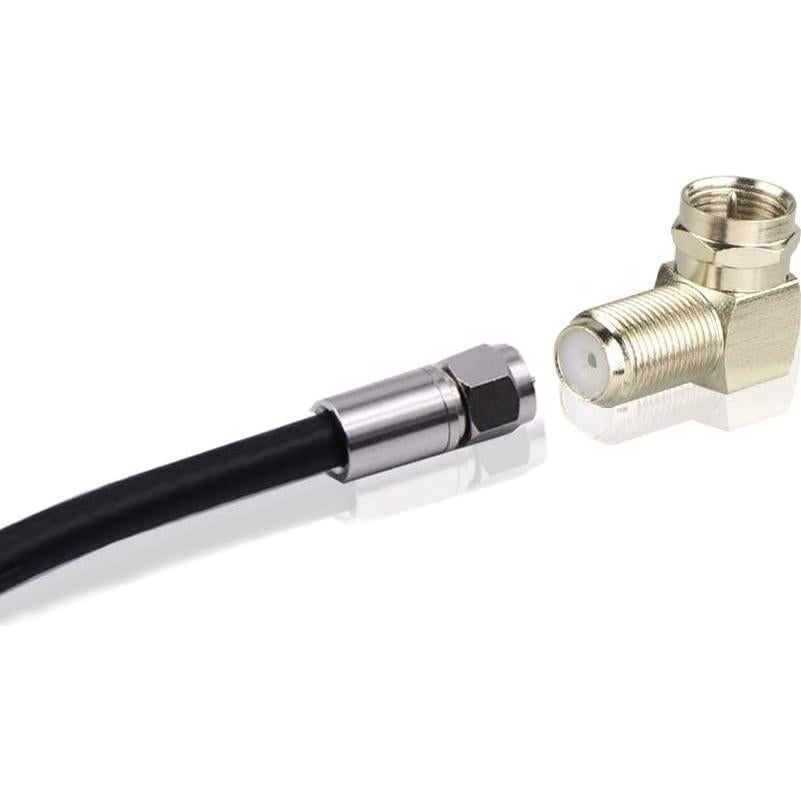 Adaptador Coaxial 90 Grados F Tipo VCE - Paquete de 2
