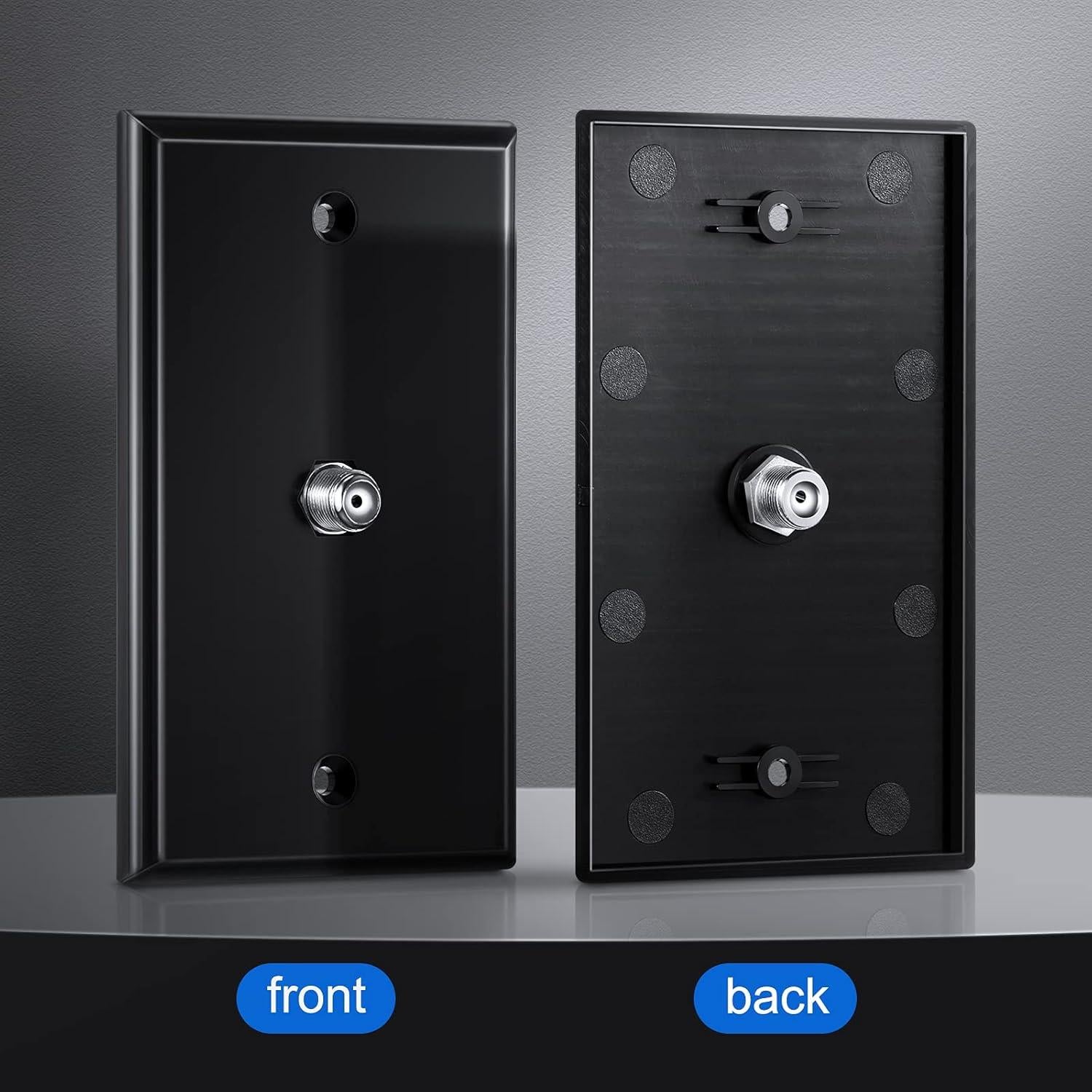 Placas de Pared Coaxiales Weewooday 4 Piezas 1 Puerto ABS