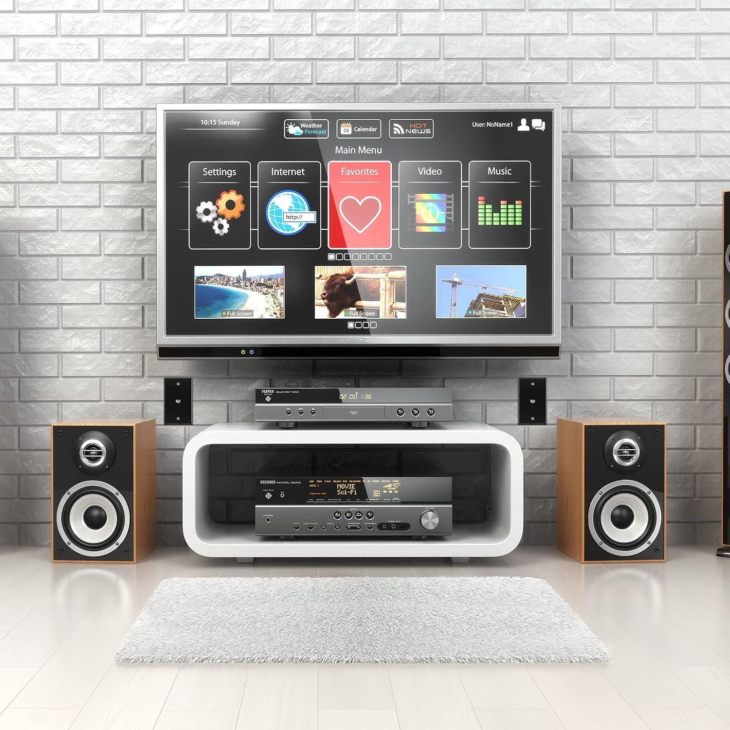 Placas de Pared Coaxiales Weewooday 4 Piezas 1 Puerto ABS