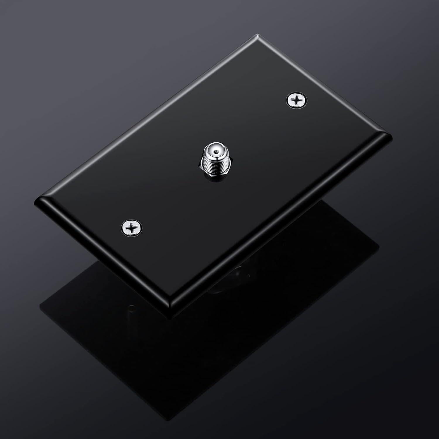 Placas de Pared Coaxiales Weewooday 4 Piezas 1 Puerto ABS