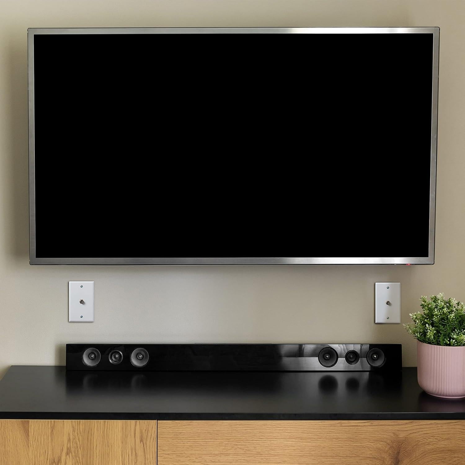 Placa de Pared Coaxial 1 Puerto Newhouse Hardware 5-Pack