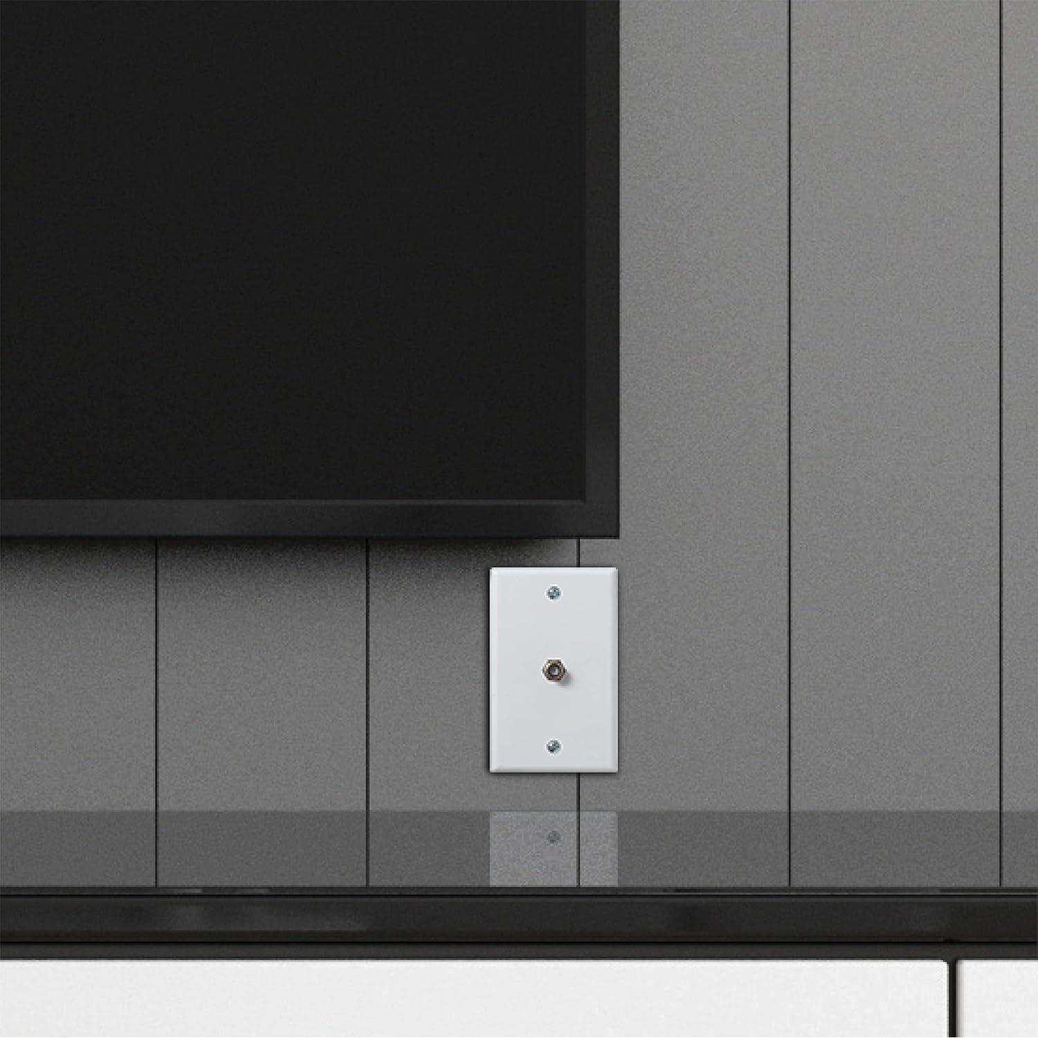 Placa de Pared Coaxial 1 Puerto Newhouse Hardware 5-Pack