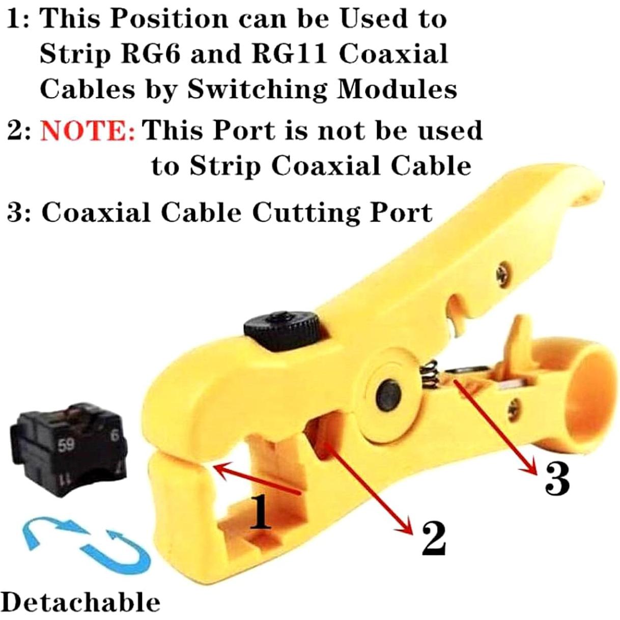 Kit de Herramientas de Crimpado Coaxial Gaobige RG6 RG59 RG11