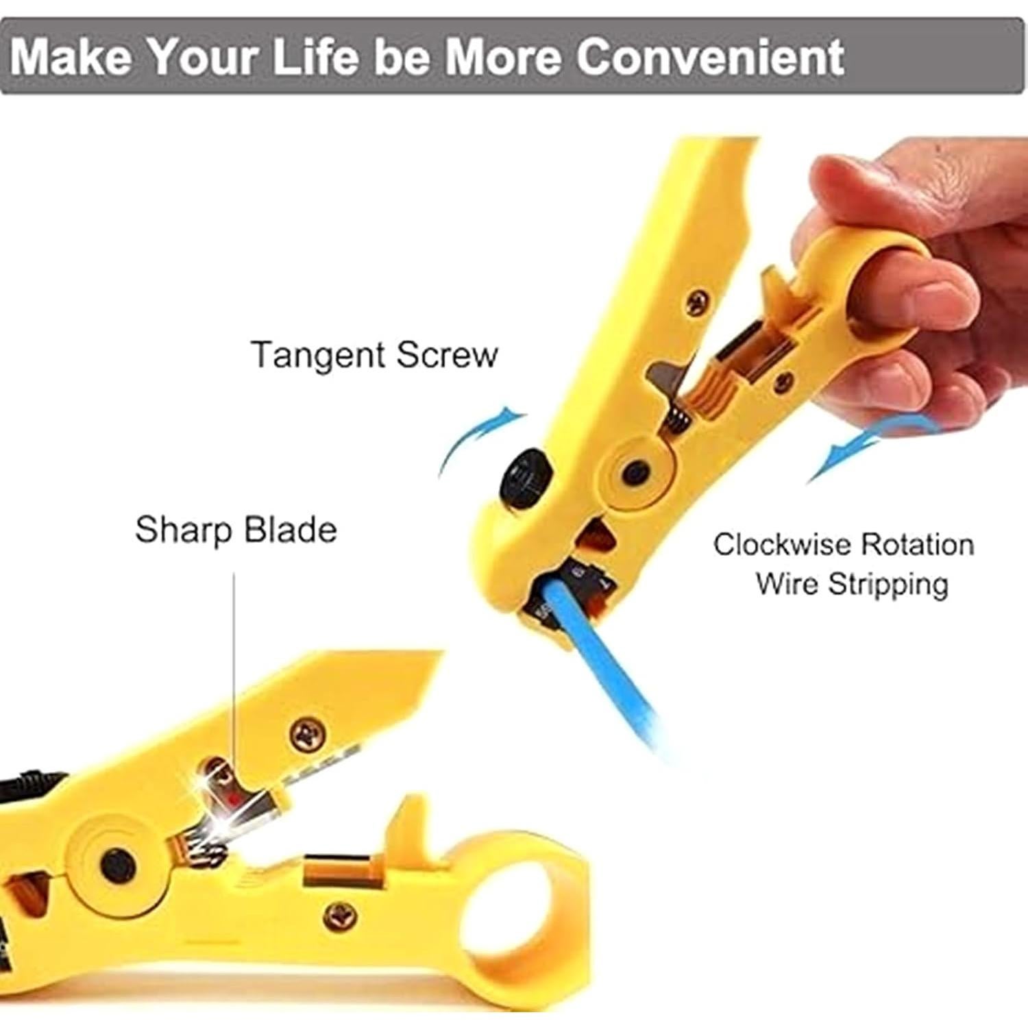 Kit de Herramientas de Crimpado Coaxial Gaobige RG6 RG59 RG11