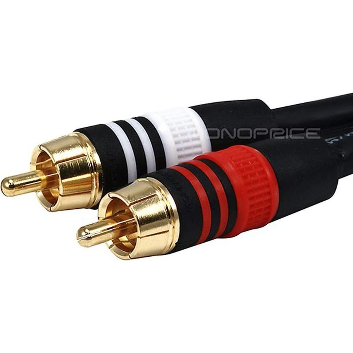 Cable de Audio Monoprice 0.91m Estéreo a 2 RCA Baño de Oro