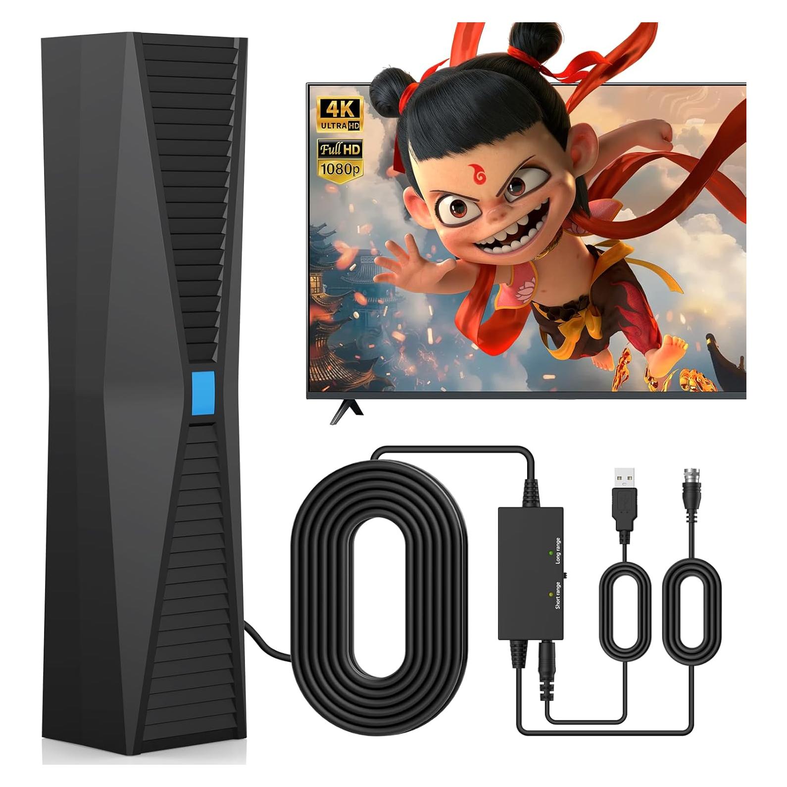 Antena de TV Digital HIDEMI TV-001 1287 km 4K HD Interior