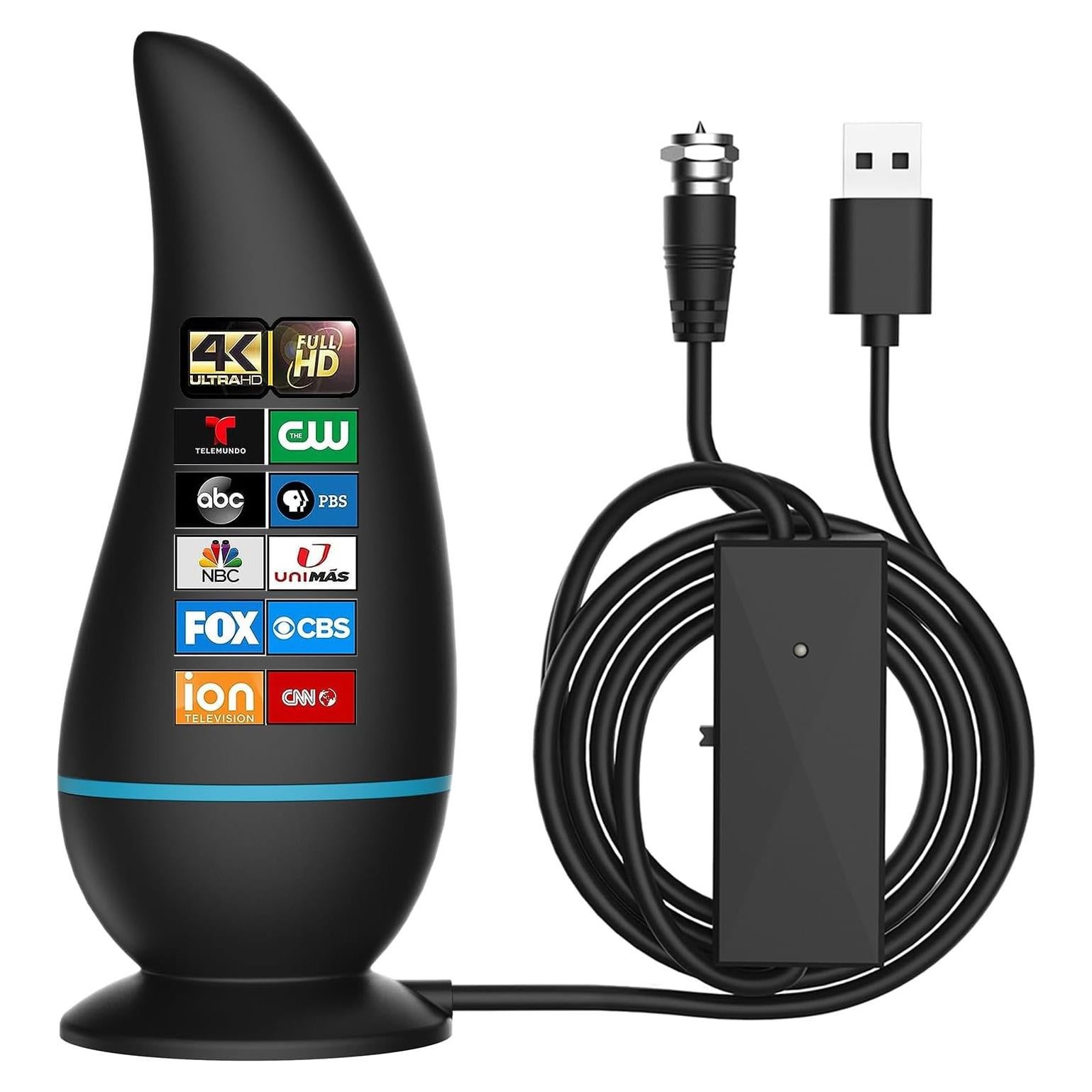 Antena de TV Digital HD KLOMIER 901 km Amplificador 4K