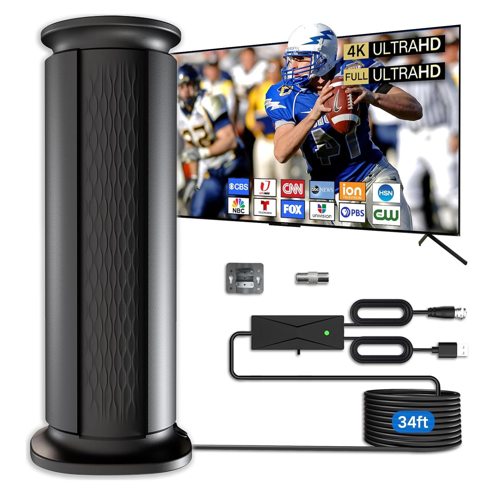 Antena de TV Digital Amplificada Thridccfoo 2200+ Millas 4K