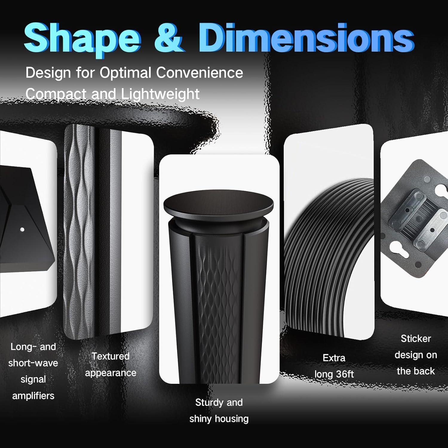 Antena de TV Digital Amplificada Thridccfoo 2200+ Millas 4K