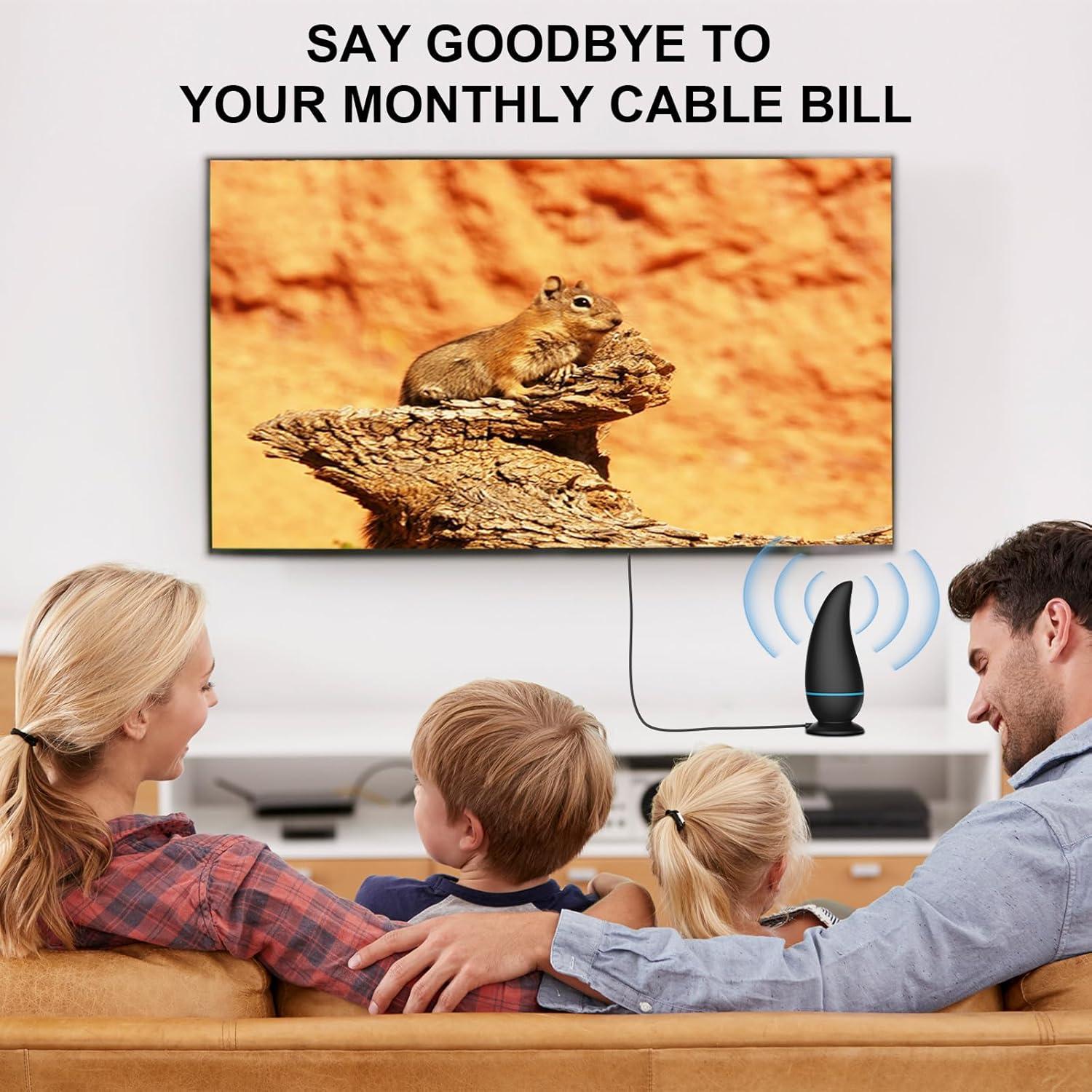 Antena de TV Interior Honiitaa 750+ Millas HD Amplificada