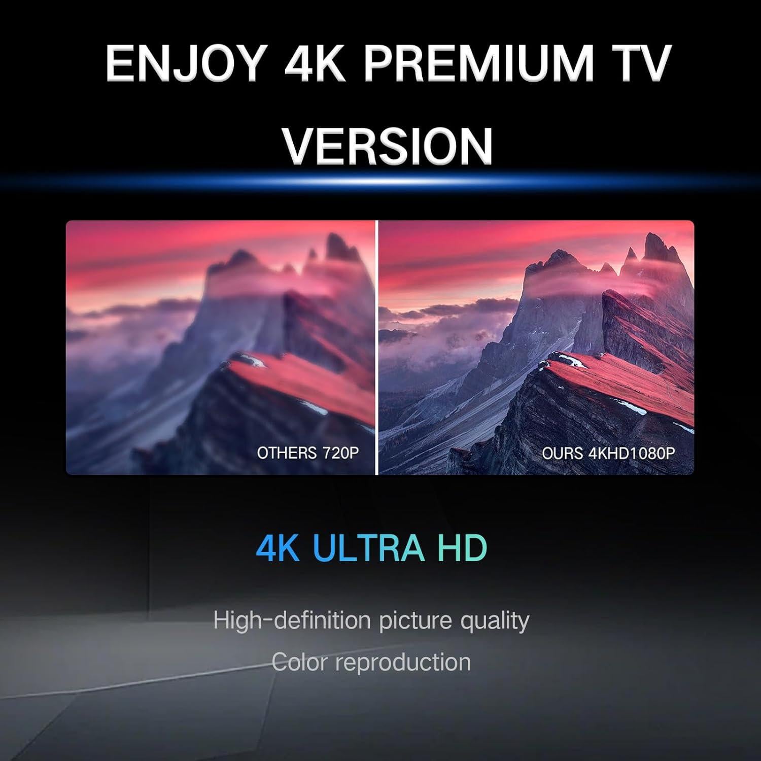 Antena de TV JoyfulPaws JPTV050 HD 4K 2200+ km interior